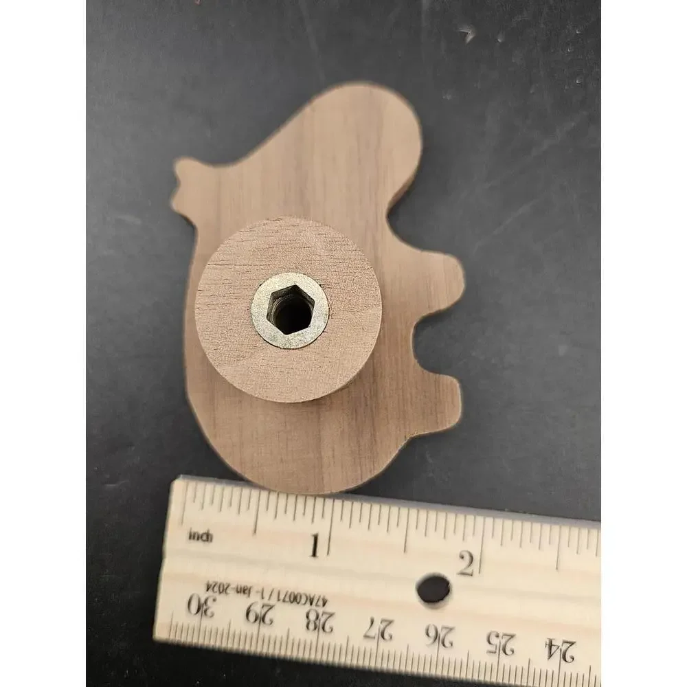 Set of 4 Walnut Animal Wall Hooks Safari Unfinished Eco‑Friendly Nursery Decor
